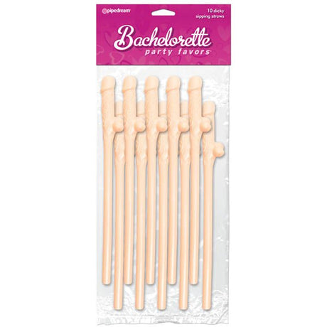 Buy Bachelorette Party Favors - Dicky Sipping Straws - Flesh Straws - Set of 10 – Naughtyhut NZ sex toys online. Discreet delivery & top brands.
