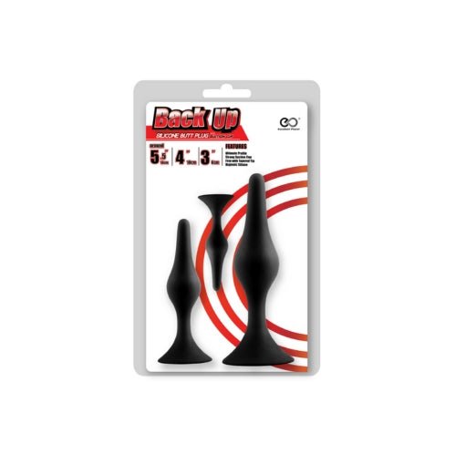 Buy Back Up 3 in 1 Smooth Kit - Black – Naughtyhut NZ sex toys online. Discreet delivery & top brands.