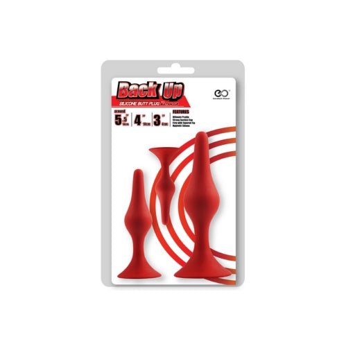 Buy Back Up 3 in 1 Smooth Kit - Red – Naughtyhut NZ sex toys online. Discreet delivery & top brands.