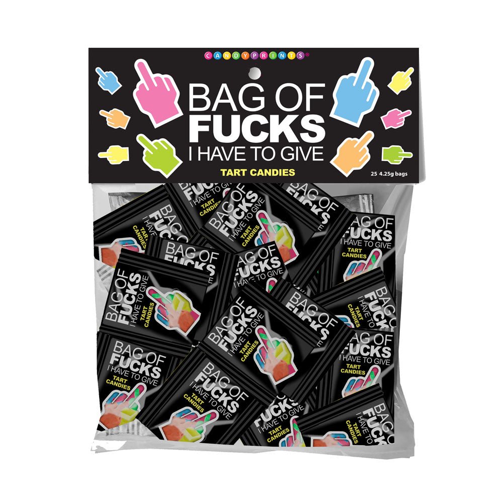 Buy Bag Of Fucks I Have To Give - Bag of 25 - Fruit Flavoured Lollies - Bag of 25 Mini Packs – Naughtyhut NZ sex toys online. Discreet delivery & top brands.