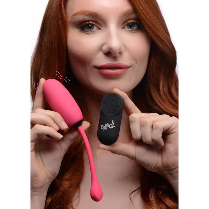 Bang! 28X Plush Egg & Remote - Pink - Pink USB Rechargeable Egg with Wireless Remote – Sex toys NZ by Naughtyhut. Discreet delivery nationwide.