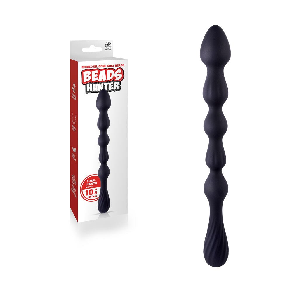 Buy Beads Hunter - Black - Black 26.7 cm Anal Beads – Naughtyhut NZ sex toys online. Discreet delivery & top brands.