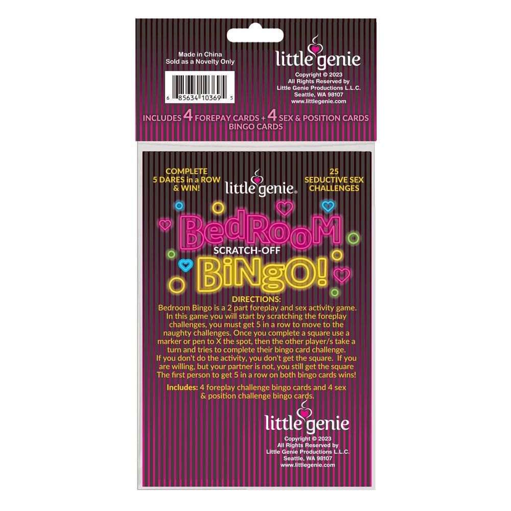 Buy Bedroom Bingo - Foreplay Scratcher Card – Naughtyhut NZ sex toys online. Discreet delivery & top brands.