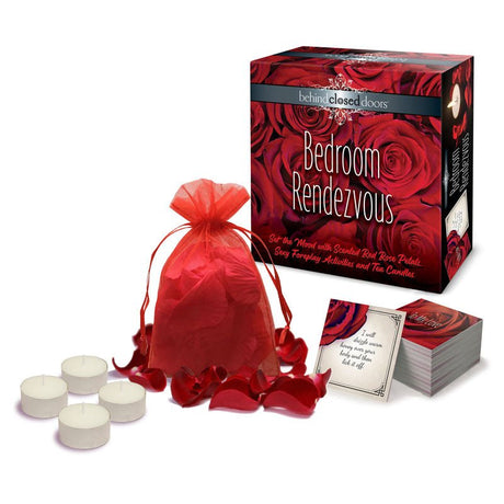 Buy Behind Closed Doors - Bedroom Rendezvous - Couples Romantic Night Kit – Naughtyhut NZ sex toys online. Discreet delivery & top brands.
