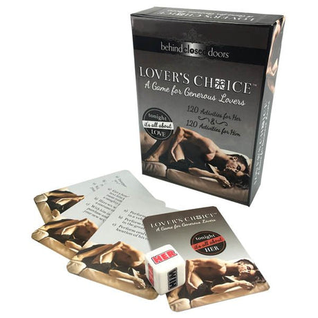 Buy Behind Closed Doors - Lovers Choice - Couples Game – Naughtyhut NZ sex toys online. Discreet delivery & top brands.