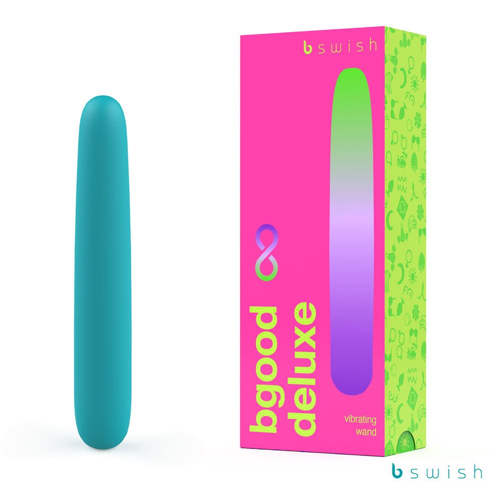 Buy Bgood Infinite Deluxe - Sea Foam - Sea Foam Teal 18 cm USB Rechargeable Vibrator – Naughtyhut NZ sex toys online. Discreet delivery & top brands.