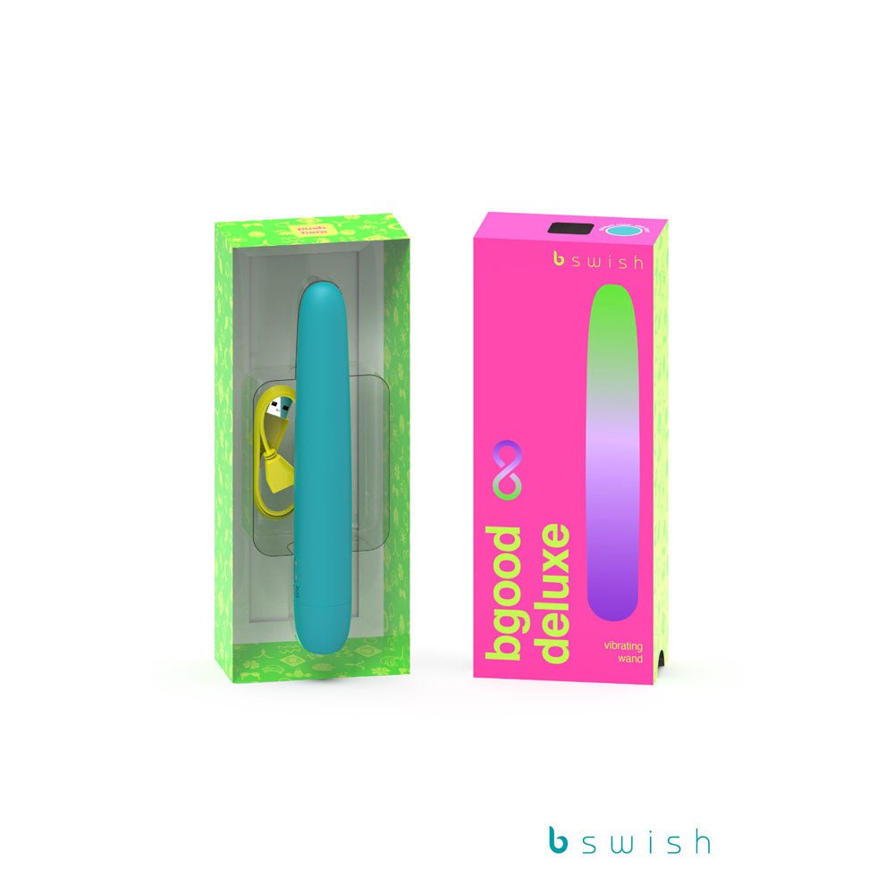 Buy Bgood Infinite Deluxe - Sea Foam - Sea Foam Teal 18 cm USB Rechargeable Vibrator – Naughtyhut NZ sex toys online. Discreet delivery & top brands.