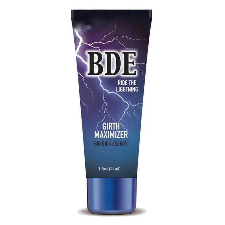 Big Dick Energy Girth Maximiser, purple and blue 44 ml tube with lightning artwork