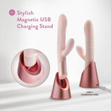 Buy Blush - Fraya - Pink - Pink 24.1 cm USB Rechargeable Thrusting Rabbit Vibrator – Naughtyhut NZ sex toys online. Discreet delivery & top brands.