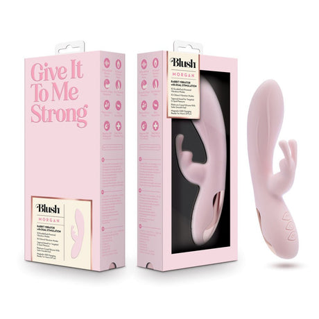 Buy Blush - Morgan - Pink 19.7 cm USB Rechargeable Rabbit Vibrator – Naughtyhut NZ sex toys online. Discreet delivery & top brands.