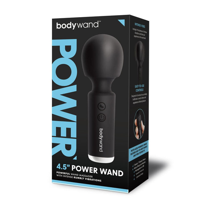Bodywand 4.5'' Power Wand - Black 11.4 cm USB Rechargeable Massager Wand – Sex toys NZ by Naughtyhut. Discreet delivery nationwide.