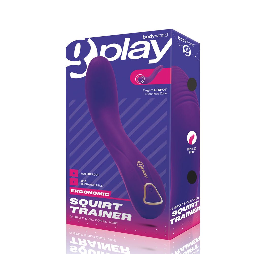 Buy Bodywand G - Play Ergonomic Squirt Trainer - Purple 19 cm USB Rechargeable Vibrator – Naughtyhut NZ sex toys online. Discreet delivery & top brands.