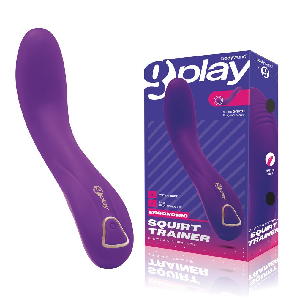 Buy Bodywand G - Play Ergonomic Squirt Trainer - Purple 19 cm USB Rechargeable Vibrator – Naughtyhut NZ sex toys online. Discreet delivery & top brands.