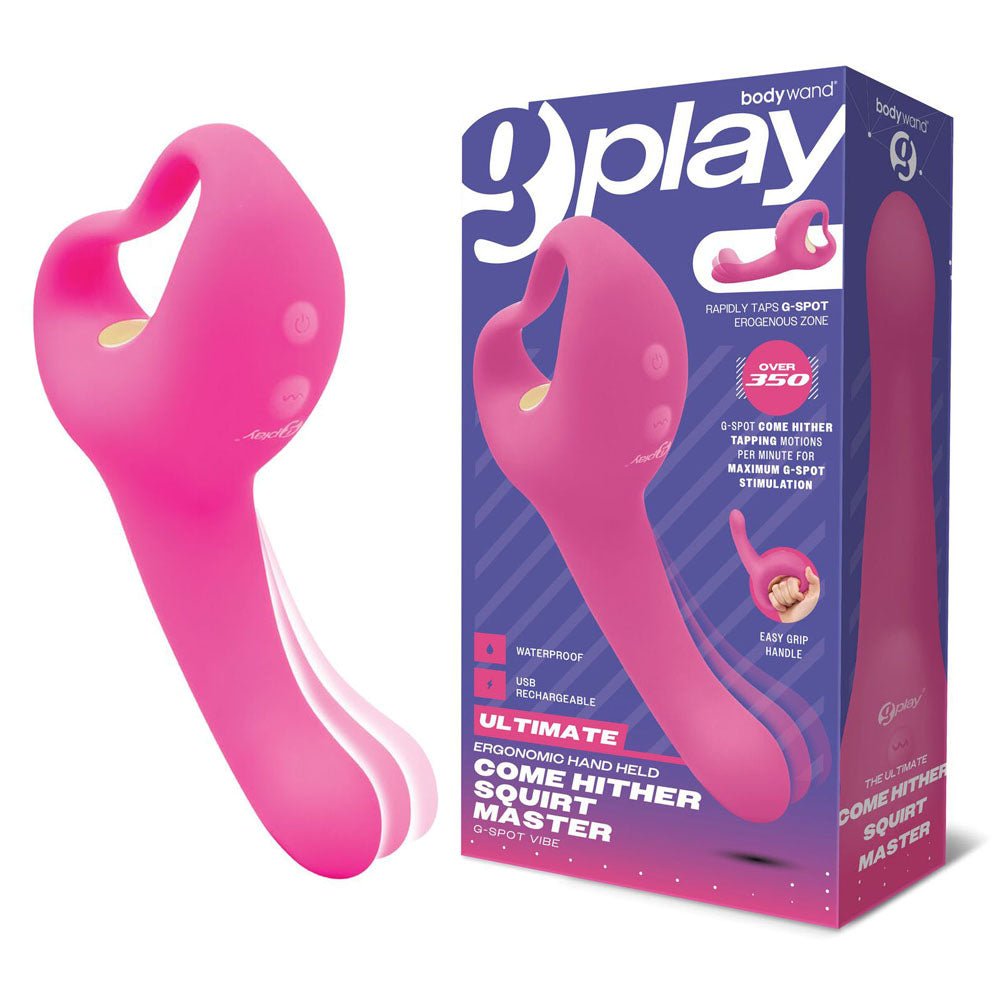 Buy Bodywand G - Play Ultimate Come Hither Squirt Master - Pink 19 cm USB Rechargeable Vibrator – Naughtyhut NZ sex toys online. Discreet delivery & top brands.