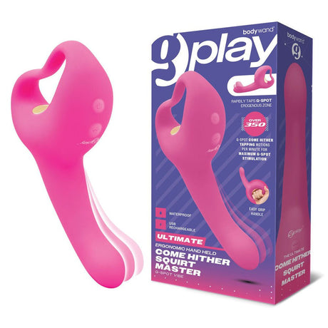 Buy Bodywand G - Play Ultimate Come Hither Squirt Master - Pink 19 cm USB Rechargeable Vibrator – Naughtyhut NZ sex toys online. Discreet delivery & top brands.