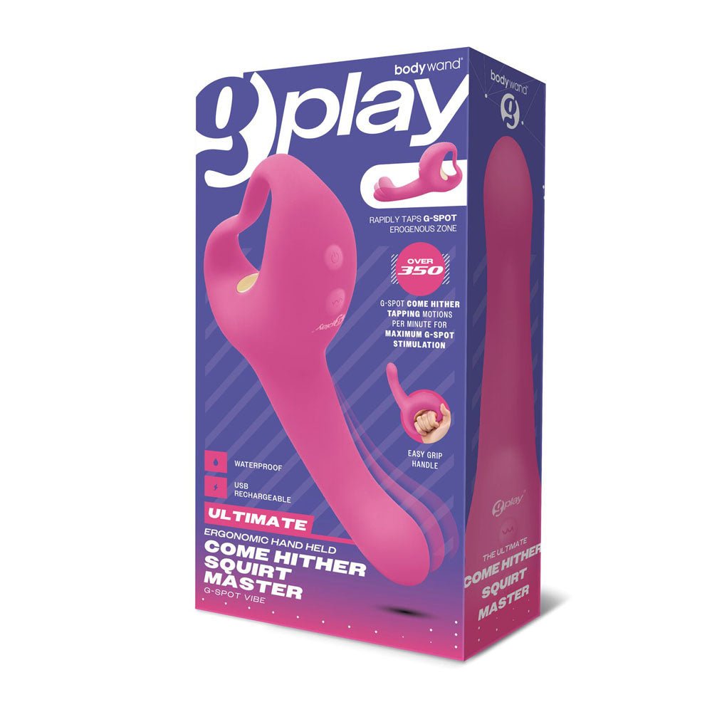 Buy Bodywand G - Play Ultimate Come Hither Squirt Master - Pink 19 cm USB Rechargeable Vibrator – Naughtyhut NZ sex toys online. Discreet delivery & top brands.