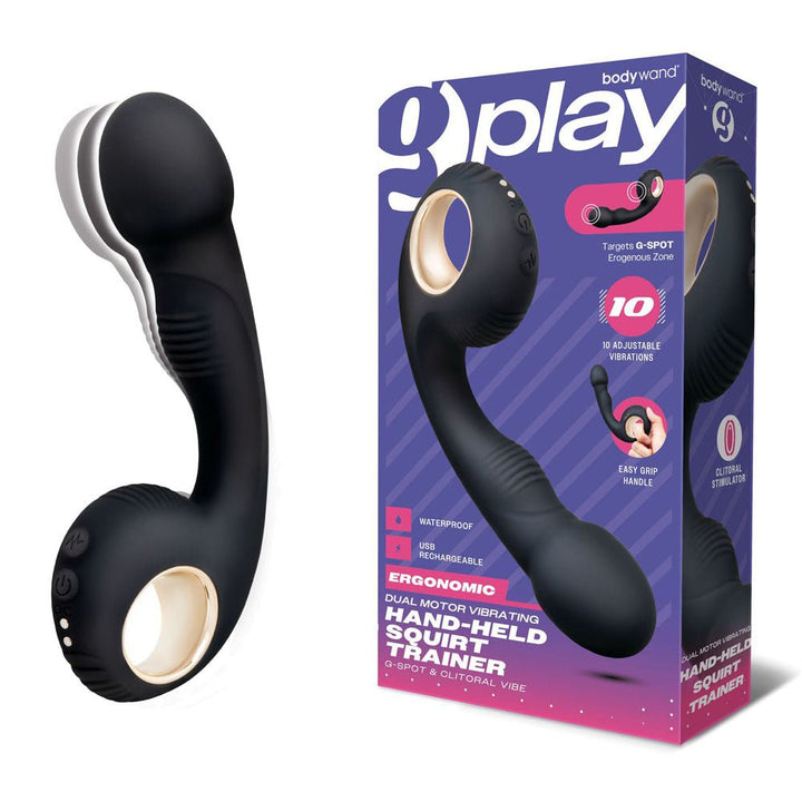 Bodywand G - Play Vibrating Squirt Trainer - Black 17 cm USB Rechargeable Vibrator – Sex toys NZ by Naughtyhut. Discreet delivery nationwide.