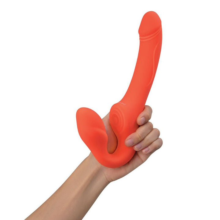 Bodywand ID Access Strapless Strap - On - Orange 15.2 cm USB Rechargeable Strapless Strap - On – Sex toys NZ by Naughtyhut. Discreet delivery nationwide.