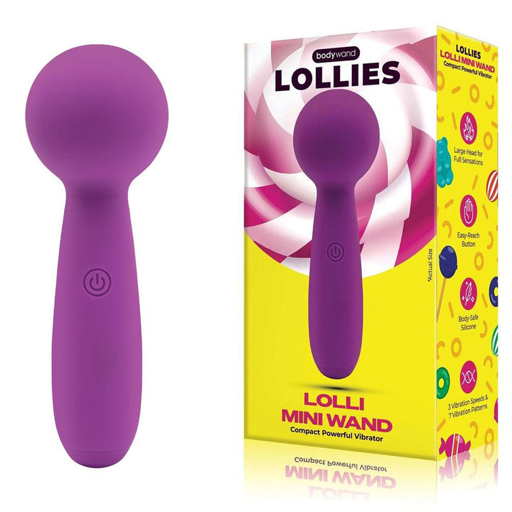 Bodywand Lolli Mini Wand - Purple - Purple 11 cm USB Rechargeable Mini Massage Wand – Sex toys NZ by Naughtyhut. Discreet delivery nationwide.