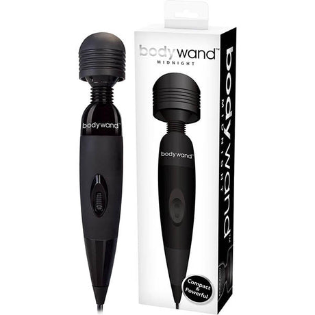 Buy Bodywand Midnight - Black Mains Powered Massage Wand – Naughtyhut NZ sex toys online. Discreet delivery & top brands.