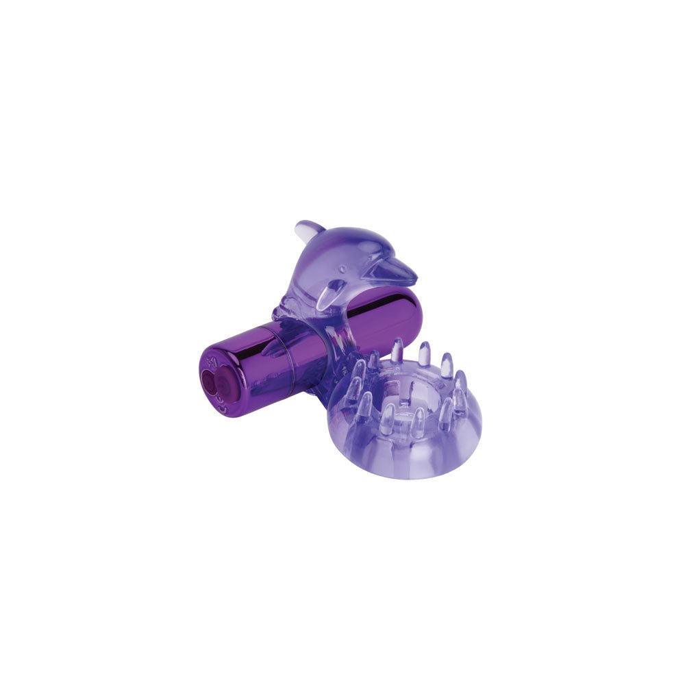 Bodywand Rechargeable Dolphin Ring with Clit Ticklers - Purple USB Rechargeable Vibrating Cock Ring – Sex toys NZ by Naughtyhut. Discreet delivery nationwide.