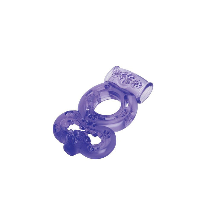 Bodywand Rechargeable Duo Ring - Purple USB Rechargable Vibrating Cock Ring – Sex toys NZ by Naughtyhut. Discreet delivery nationwide.