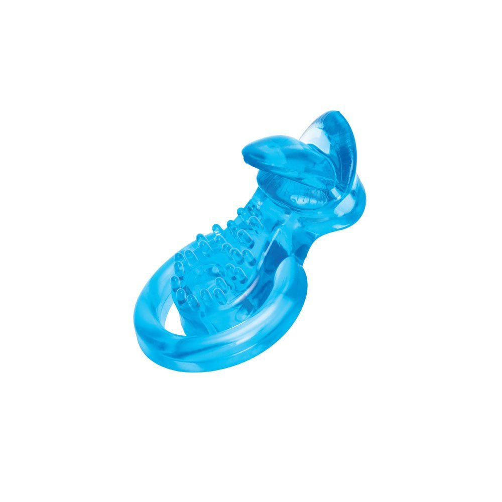 Bodywand Rechargeable Duo Ring with Clit Tickler - Blue USB Rechargeable Vibrating Cock Ring – Sex toys NZ by Naughtyhut. Discreet delivery nationwide.