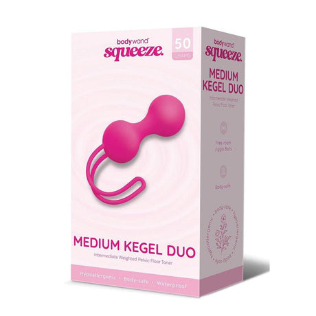 Buy Bodywand Squeeze Medium Kegel Duo - Pink Kegel Balls - 50 grams – Naughtyhut NZ sex toys online. Discreet delivery & top brands.