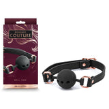 Buy Bondage Couture Ball Gag - Black - Black Mouth Restraint – Naughtyhut NZ sex toys online. Discreet delivery & top brands.