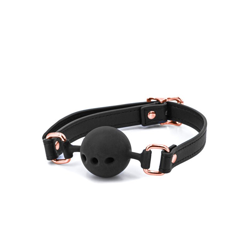 Buy Bondage Couture Ball Gag - Black - Black Mouth Restraint – Naughtyhut NZ sex toys online. Discreet delivery & top brands.