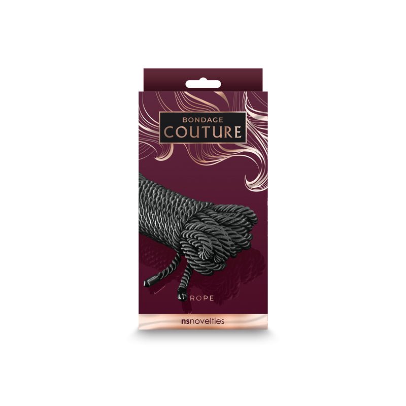 Buy Bondage Couture Rope - Black - Black Bondage Rope - 7.6 metre – Naughtyhut NZ sex toys online. Discreet delivery & top brands.