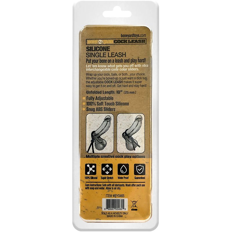 Buy Boneyard Cock Leash Single - Black Adjustable Cock Lasso Ring – Naughtyhut NZ sex toys online. Discreet delivery & top brands.