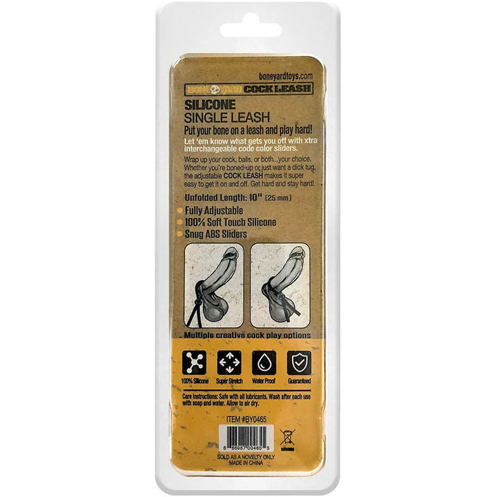 Boneyard Cock Leash Single - Black Adjustable Cock Lasso Ring – Sex toys NZ by Naughtyhut. Discreet delivery nationwide.