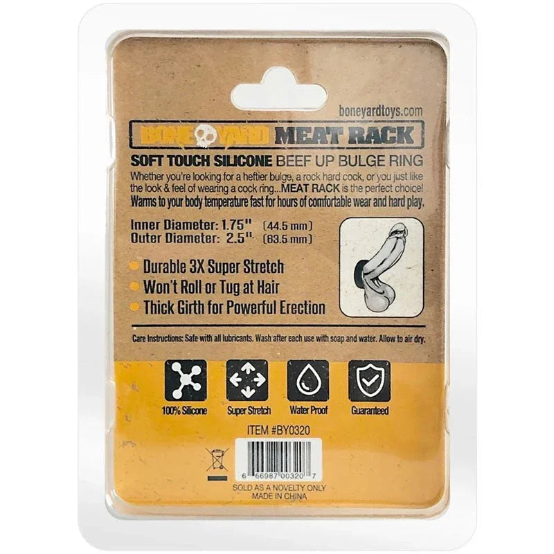 Boneyard Meat Rack Beef Up Bulge Ring in beige, soft touch silicone, durable 3X super stretch.