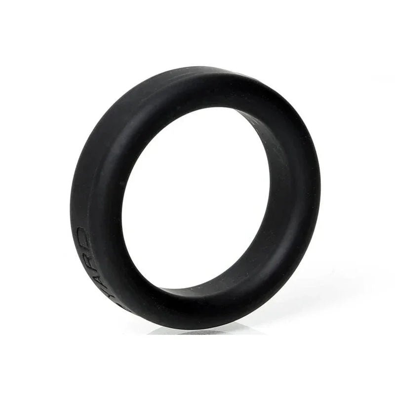 Boneyard Silicone Ring 35 mm angled on white, matte black finish