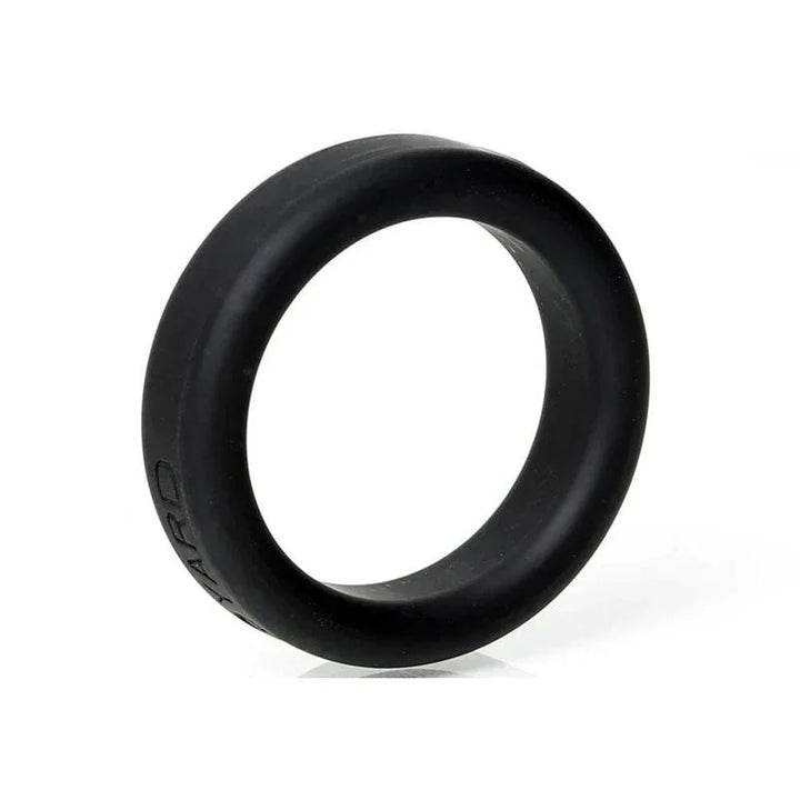 Boneyard Silicone Ring 35 mm angled on white, matte black finish