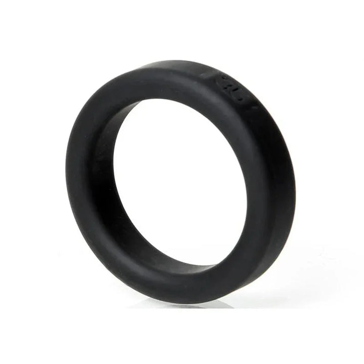 Boneyard Silicone Ring 35 mm lying at a low angle, embossed size on the rim