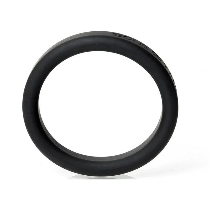 Boner Ring in black, silicone, smooth texture.