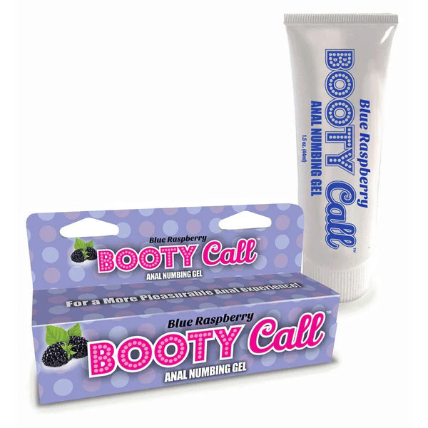 Booty Call Anal Numbing Gel - Blue Raspberry Flavoured Anal Numbing Gel - 44 ml (1.5 oz) Tube – Sex toys NZ by Naughtyhut. Discreet delivery nationwide.