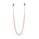Buy Bound Nipple Clamps - DC3 - Rose Gold - Rose Gold Nipple Clamps with Chain – Naughtyhut NZ sex toys online. Discreet delivery & top brands.