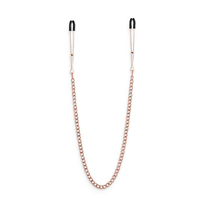 Bound Nipple Clamps - DC3 - Rose Gold - Rose Gold Nipple Clamps with Chain – Sex toys NZ by Naughtyhut. Discreet delivery nationwide.