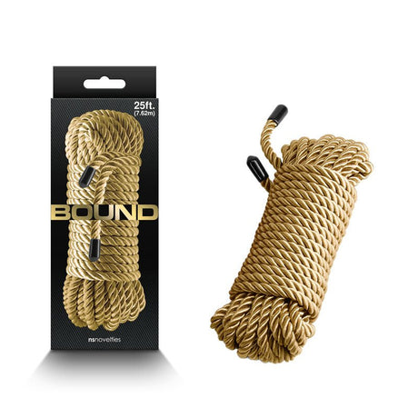 Buy Bound Rope - Gold - Gold Bondage Rope - 7.6 metre length – Naughtyhut NZ sex toys online. Discreet delivery & top brands.