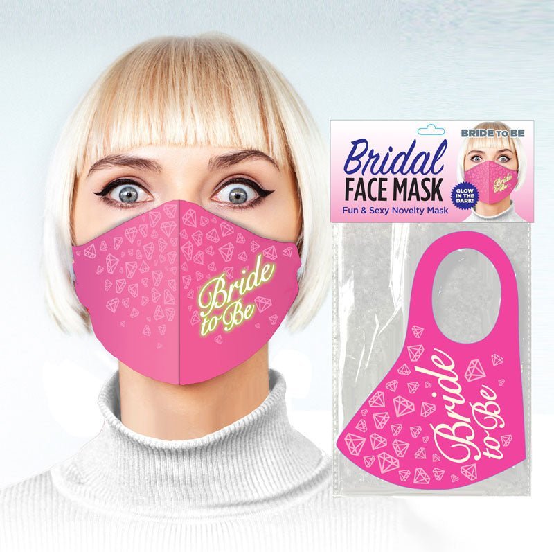 Bridal Face Mask - Bride To Be - Glow Pink Novelty Mask – Sex toys NZ by Naughtyhut. Discreet delivery nationwide.