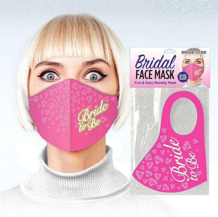 Bridal Face Mask - Bride To Be - Glow Pink Novelty Mask – Sex toys NZ by Naughtyhut. Discreet delivery nationwide.