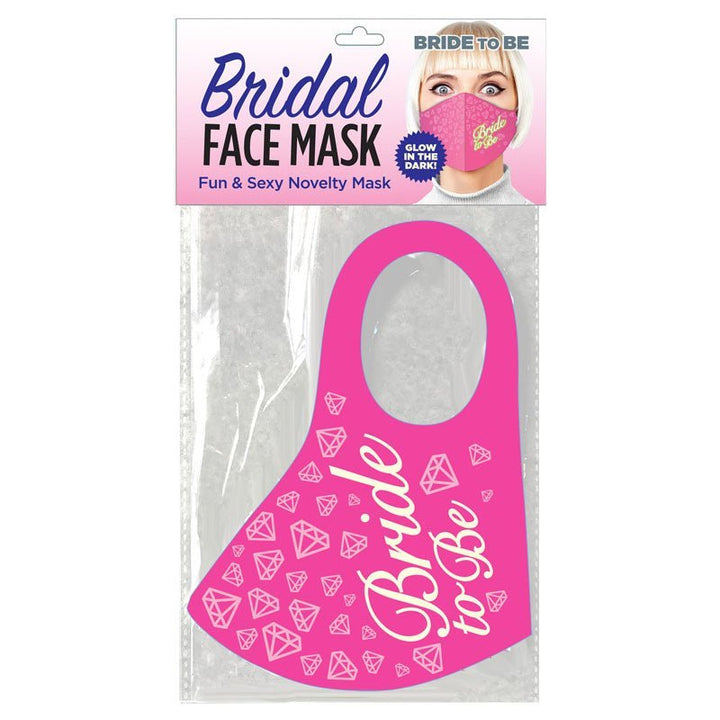 Bridal Face Mask - Bride To Be - Glow Pink Novelty Mask – Sex toys NZ by Naughtyhut. Discreet delivery nationwide.