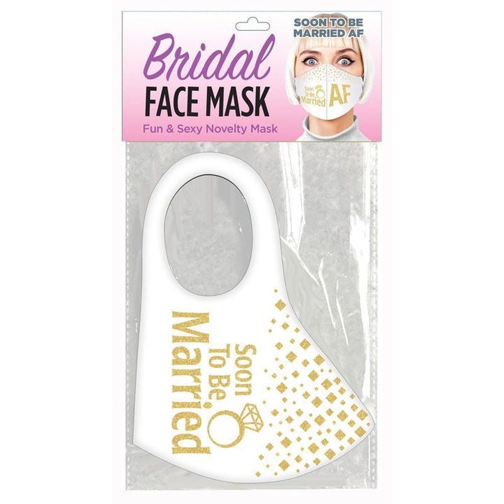 Bridal Face Mask - Soon To Be Married AF - White Novelty Mask – Sex toys NZ by Naughtyhut. Discreet delivery nationwide.
