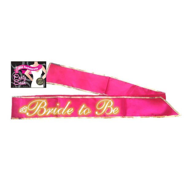 Bride - To - Be Sash - Glow In The Dark - Glow in the Dark Hot Pink Hen's Party Sash – Sex toys NZ by Naughtyhut. Discreet delivery nationwide.