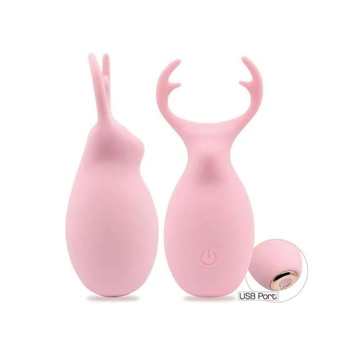Buzzy Buddy, Hello My Deer - Pink - Pink USB Rechargeable Stimulator – Sex toys NZ by Naughtyhut. Discreet delivery nationwide.