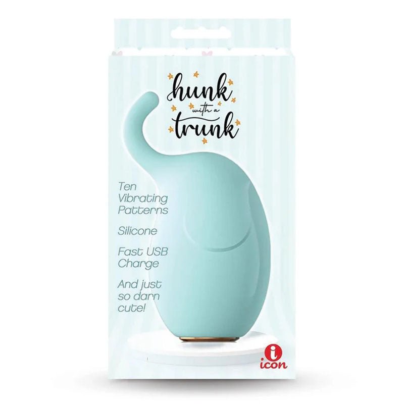 Buzzy Buddy, Hunk With A Trunk - Aqua - Aqua USB Rechargeable Stimulator – Sex toys NZ by Naughtyhut. Discreet delivery nationwide.