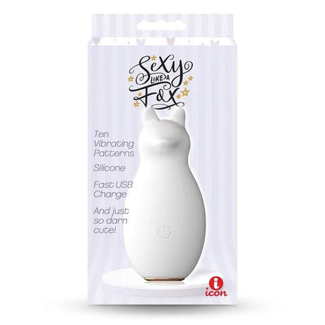 Buy Buzzy Buddy, Sexy Like A Fox - White - White USB Rechargeable Stimulator – Naughtyhut NZ sex toys online. Discreet delivery & top brands.